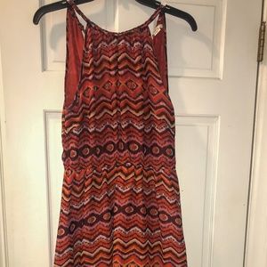 Patterned High-Low Dress